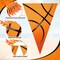 5 Pack Basketball Flags Banner Sports Party Decorations Basketball Championship Pennants Hanging Decor Themed Triangle Flags Sports Game Garland for Birthday Party Supplies